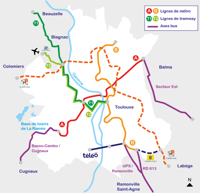 Carte des realisations Tisseo Ingenierie